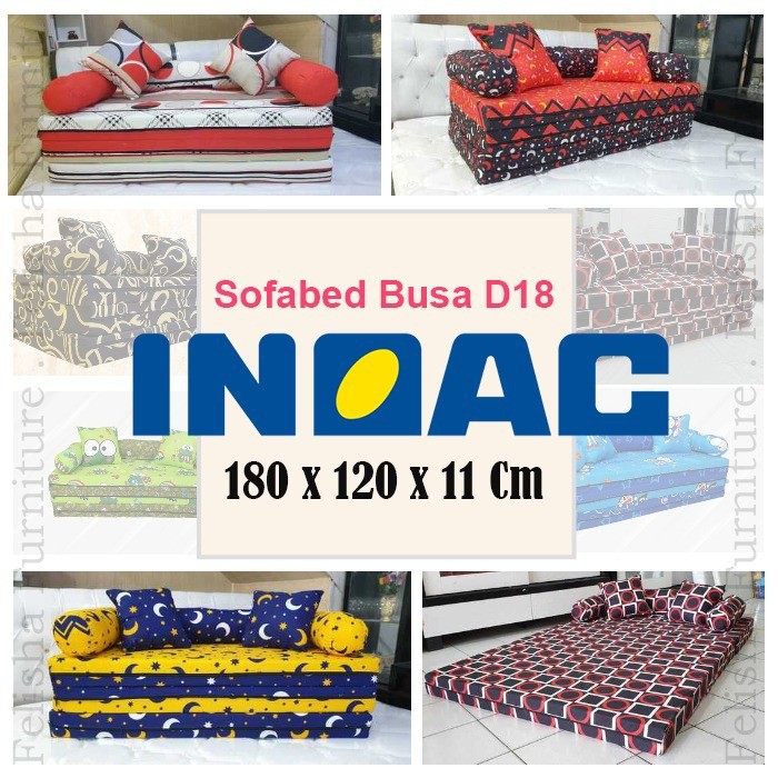 Sofabed INOAC ukuran lebar 90 (single) dan 120 (double)