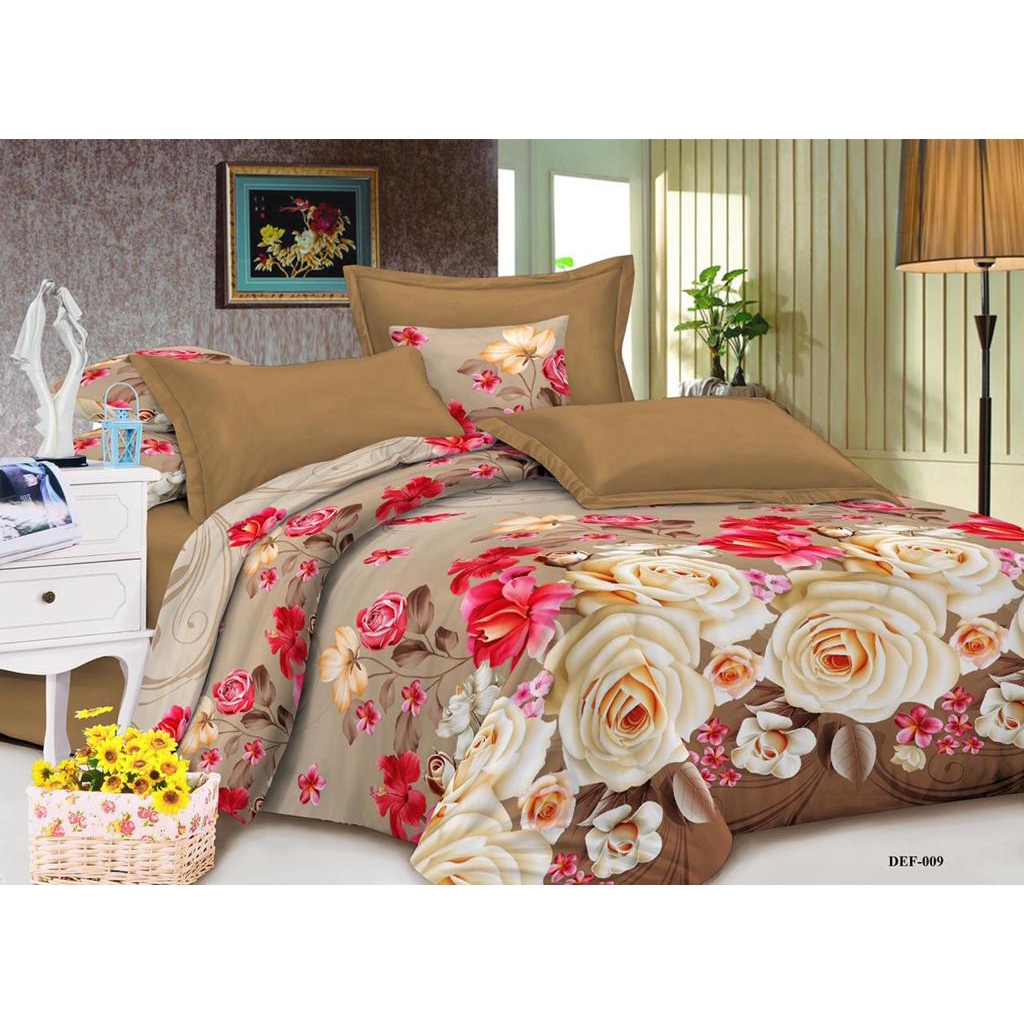 [COD] SALE NEW MOTIF - SEPREI CREAM ROSES / SEPRAI MAWAR CREAM COKLAT NO 1 UKURAN 180X200 .SPRAI MOT