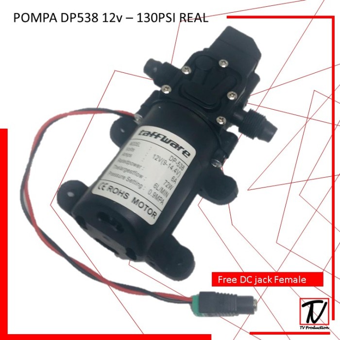 TAFFWARE POMPA DC 12V DP-538 (JOSSS )GOOD PUMP ELEKTRIK HIGH PRESSURE