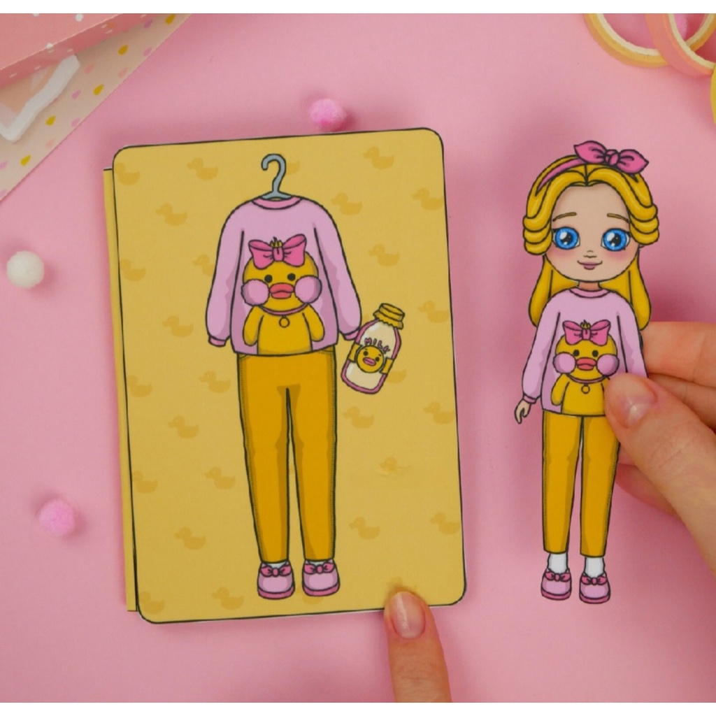 Bebek viral Lalafan outfit paper doll. Bebek viral.