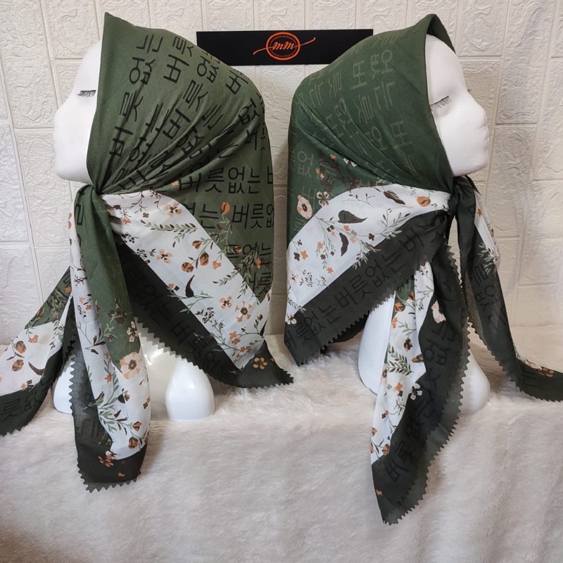 KOREA HIJAB VOAL MOTIF LC//JILBAB TERBARU MOTIF TERLARIS-7