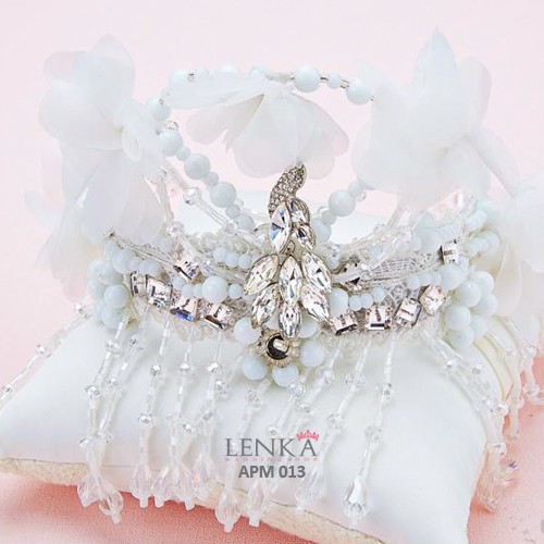 [PALING MURAH] HEADPIECE PENGANTIN MODERN TIARA BUNGA CRYSTAL WEDDING APM013