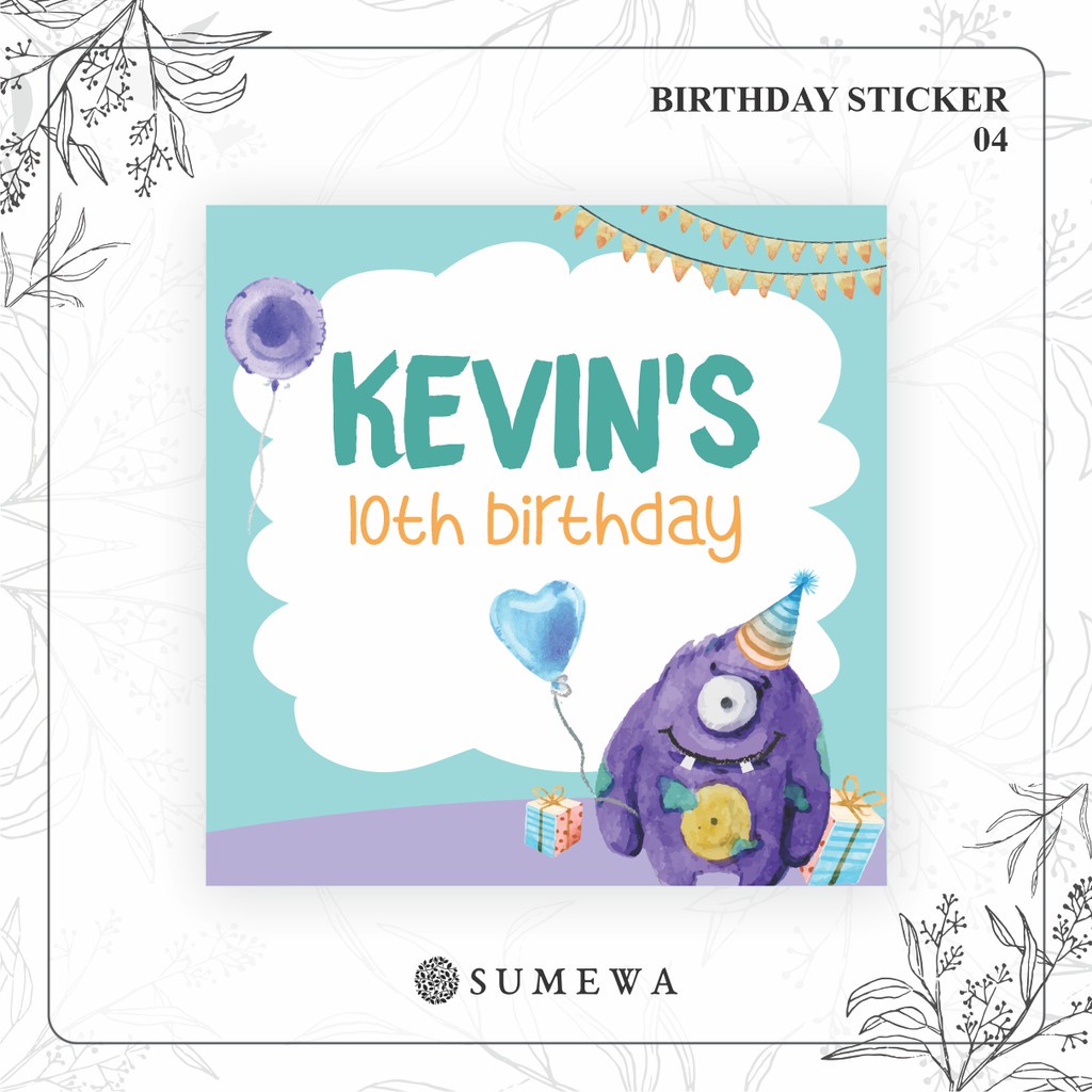 

Sticker Ulang Tahun / Birthday Sticker / Sticker Hampers Bingkisan Ulang Tahun - 04