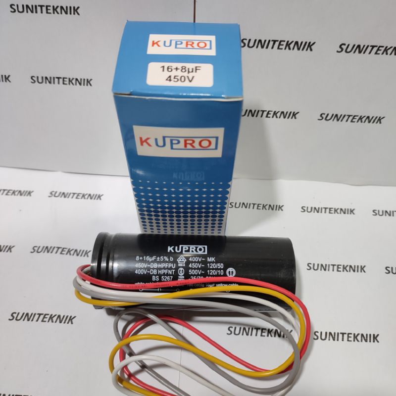 kapasitor 16uf + 8uf - CAPASITOR 16+8UF - KAPASITOR 16 UF DAN 8 UF