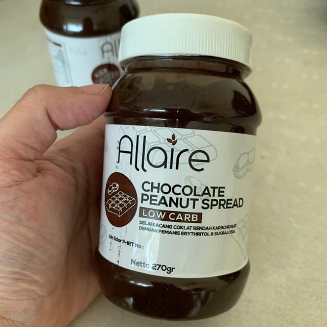 ALLAIRE Chocolate Peanut Spread Diet Keto 270 gr Ketobetic