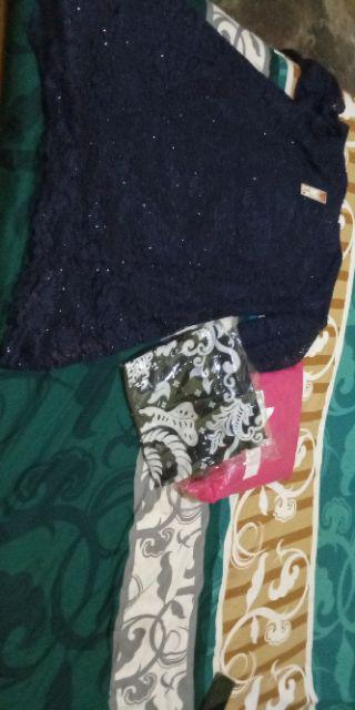 (ada Baju Anak) Couple Batik Setelan Brukat Batik Gurita Safitri