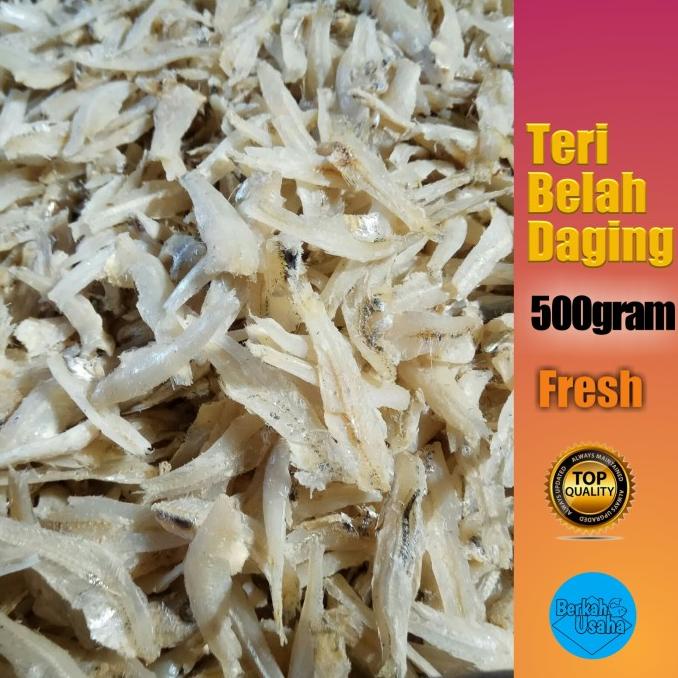 

Promo Awal tahun IKAN ASIN TERI GEPENG BELAH DAGING per 500gram FRESH KERING Promo Awal tahun