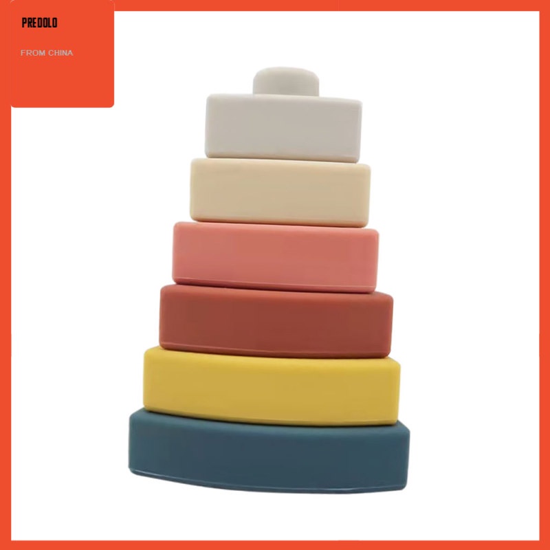 [In Stock] Stacking &amp; Nesting Triangle Toy Soft Stacker 6 pcs Building Stacker