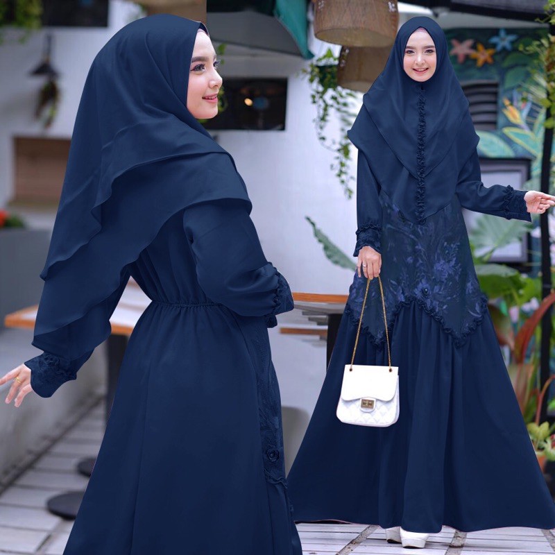 GAMIS SYAR’I AYUKA/ S-M, L, XL, XXL/ BRUKAT MEWAH / PESTA / SERAGAM