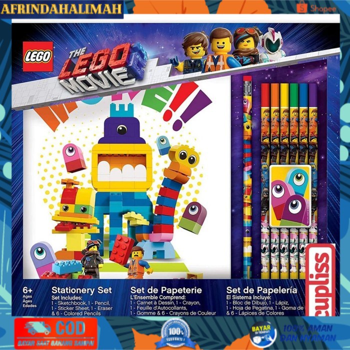 

{TERBARU} LEGO Stationery 52305 Movie 2 Drawing Book Set Buku Anak Sekolah