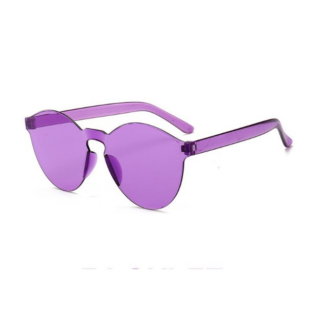 COD - F297 Kaca Mata Dewasa / Kacamata Fashion Wanita Kombinasi Warna / Eyeglasess-Ungu Tua