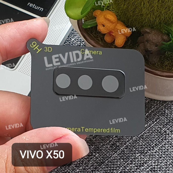 VIVO X50 PREMIUM FRAME HITAM KAMERA 3D ROUND EDGE KAMERA VIVO X50 CYAN ACC