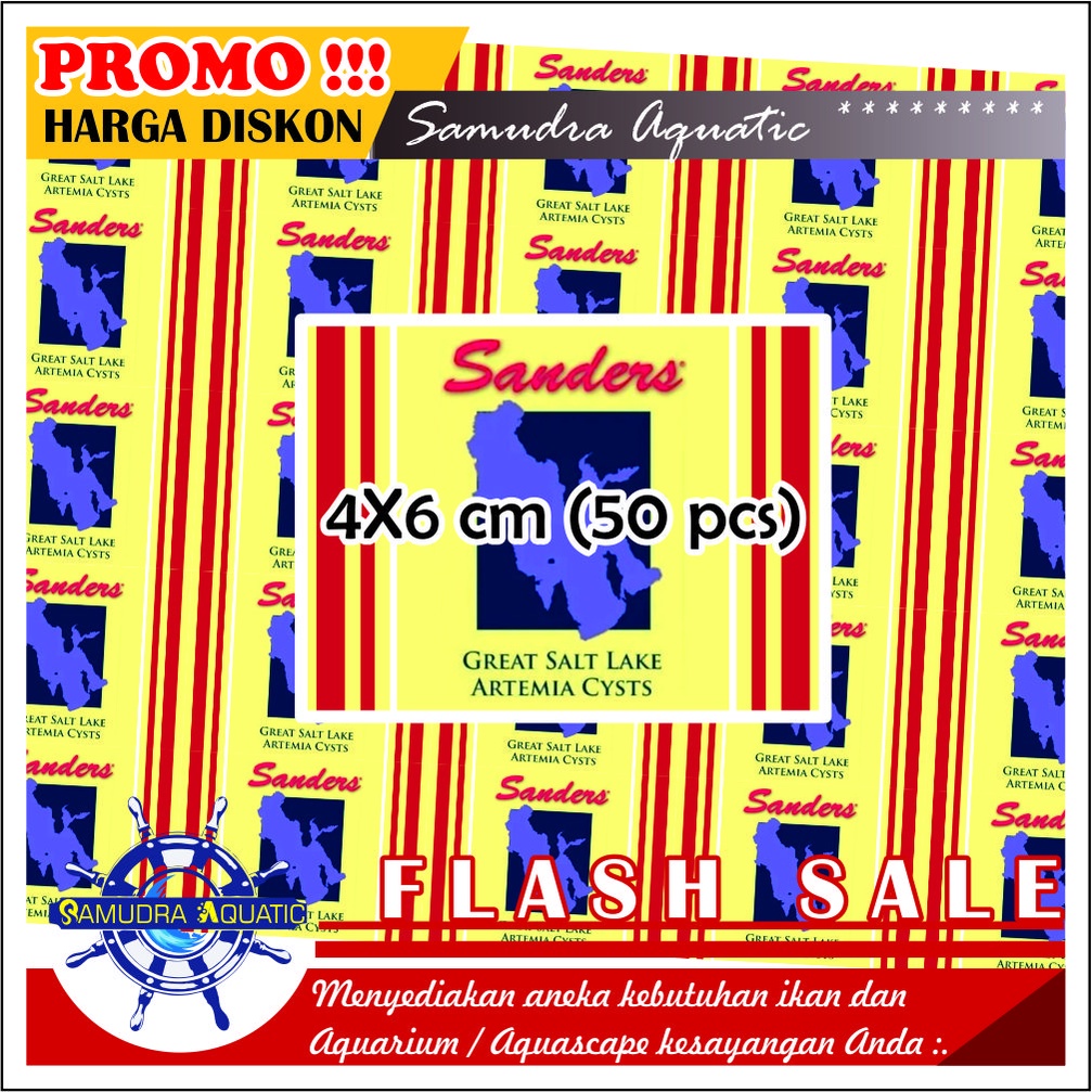 Stiker Kemasan Repack ARTEMIA SANDERS, Stiker Artemia Sanders, Stiker Sanders, Stiker Artemia, Stiker Sander