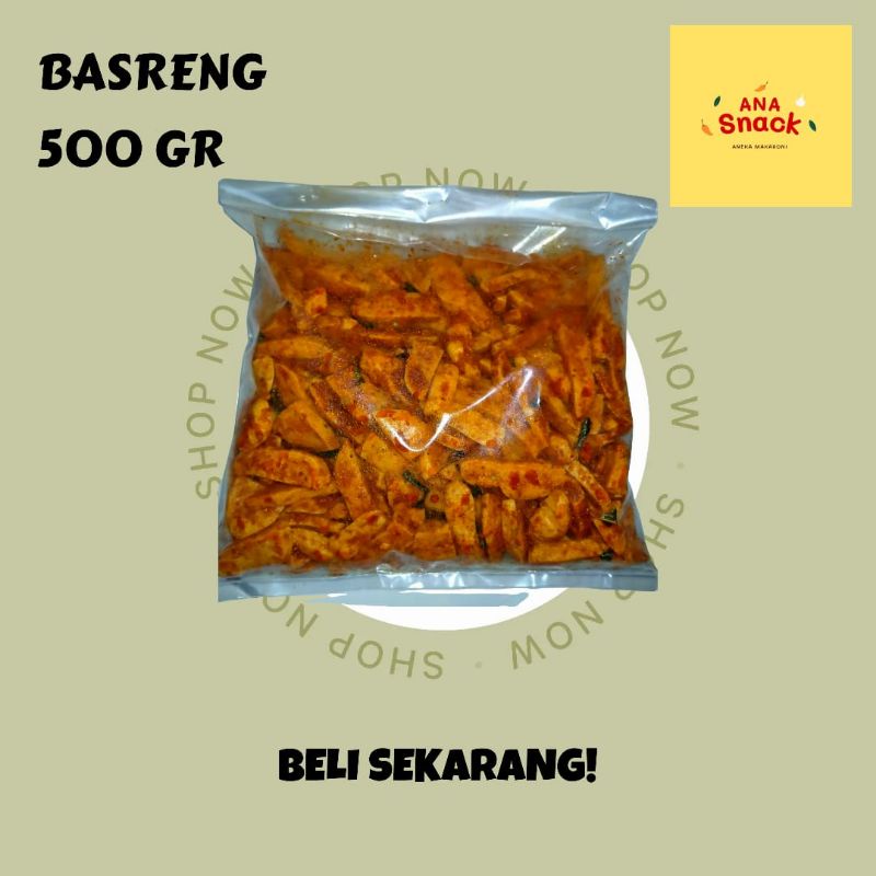 

ANASNACK BASRENG 500 GR DAUN JERUK CEMILAN ENAK PEDAS GURIH