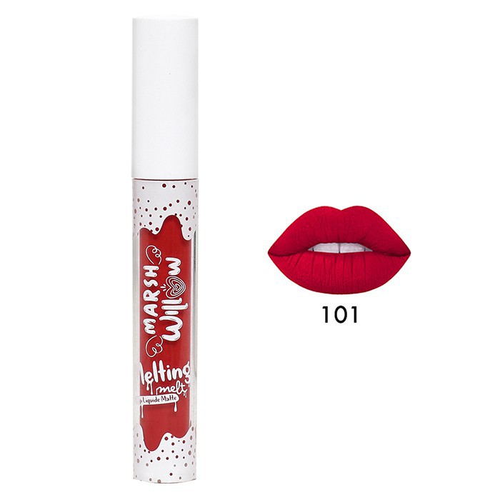 Marshwillow Melting Melt Lip Liquide Matte Cheerful / Pretty Me Super Stain Gel Tint Marshwillow by Natasha Wilona - LIPSTICK MARSHWILLOW WILONA