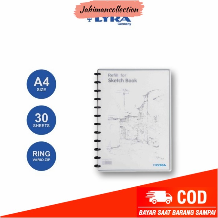 

✨ BISA COD ✨ Lyra Sketch Book A4 30 Lembar Buku Sketsa Gambar Bisa Refil Sketchbook