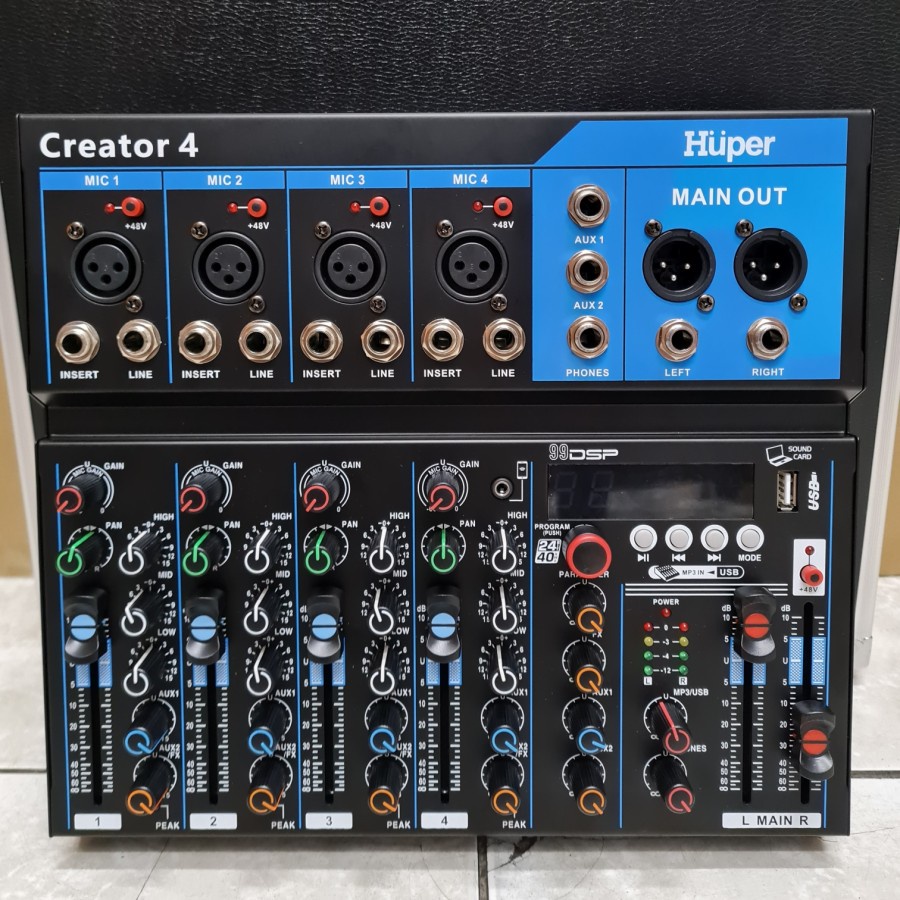 MIXER AUDIO HUPER CREATOR 4 / CREATOR4 4CH ORIGINAL SOUNDCARD