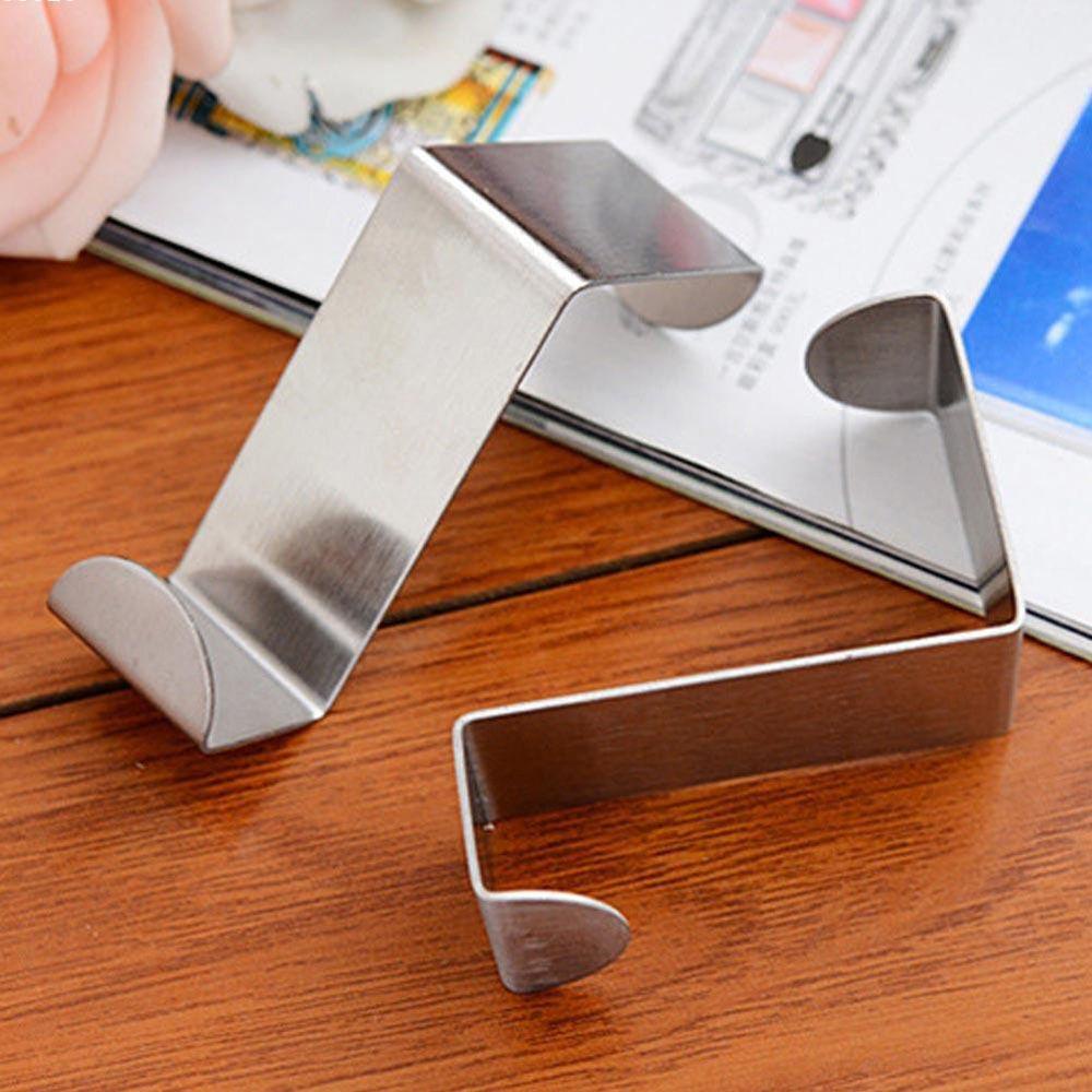 Solighter 2PCS Door Hook Silver Alat Dapur Organizer Stainless Steel