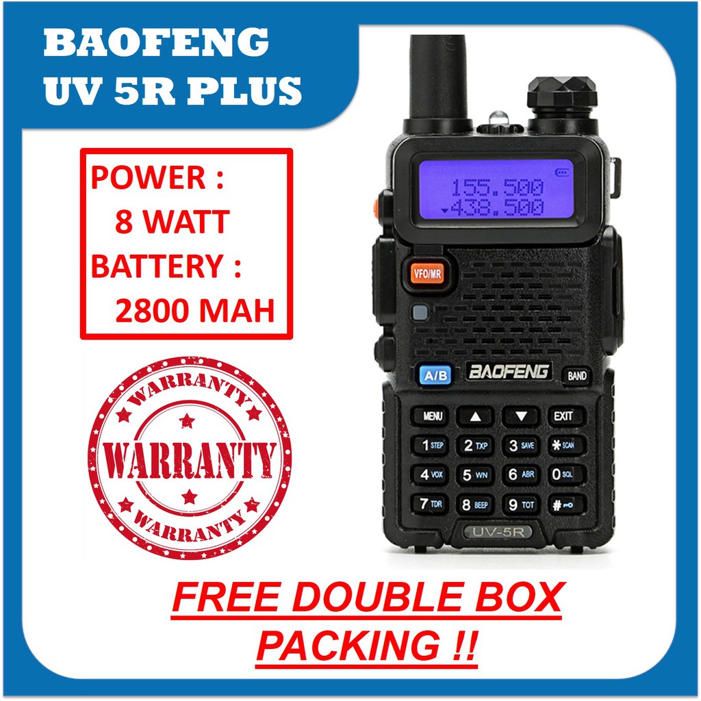 HT BAOFENG UV5R 2800 MAH UV 5R UV-5R 8 Watt W Bao feng VHF UHF Dualband Dual band vs 82 888S 888 S
