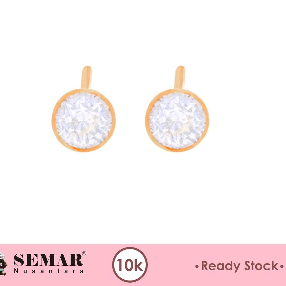 (pjhv-13) Anting Emas Batu Putih Gold 10K Semar Nusantara 335