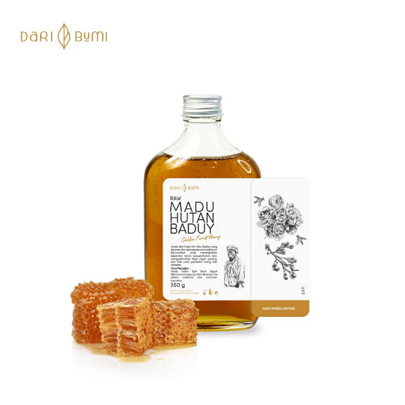 Madu Murni Asli Hutan Baduy 360 gram (250 ml) daribumi / Pure Raw Baduy Forest Honey Dari Bumi