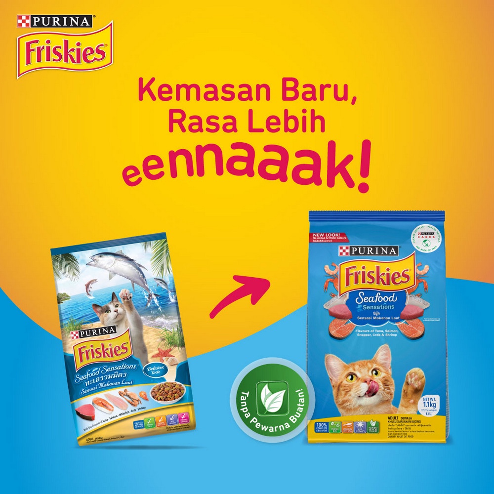 FRISKIES Adult Seafood Sensation Makanan Kucing Dewasa Kering 1kg