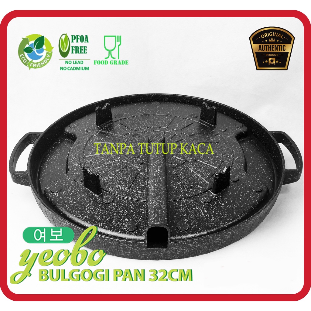 YEOBO BULGOGI PAN GRILL BBQ BARBEQUE PANGGANGAN TANPA TUTUP KACA [BGG1Y]