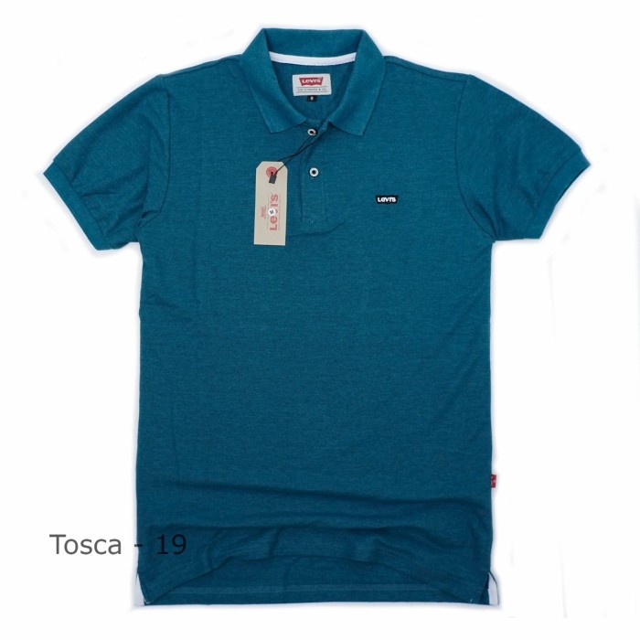 Marimampir KAOS KERAH LEVIS LIGHT BLUE ORIGINAL - Tosca - TSC01, M