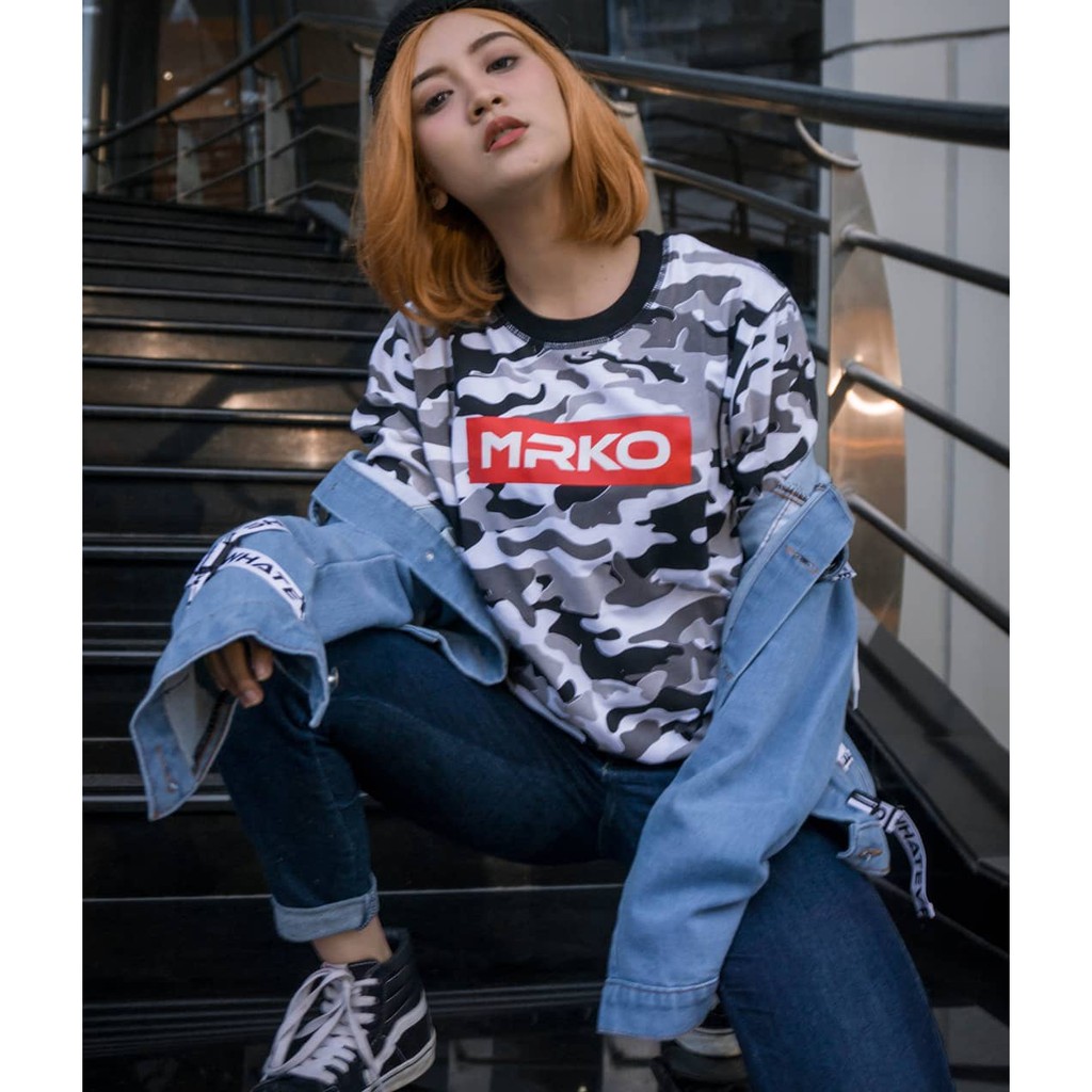 Kaos MRKO Distro Unisex Pria Wanita Tshirt Bandung Army Doreng MRKO013 JSO Fashion Original