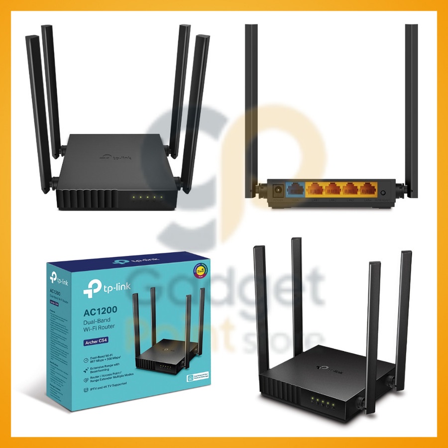 TP Link Archer C54 AC1200 Dual Band Wi-Fi 3 in 1 Router Support 4K Streaming - Garansi Resmi  Tahun