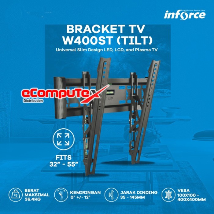 BRACKET TV INFORCE W400ST 32&quot; - 55&quot; INCH / BRAKET UNIVERSAL TV LCD LED