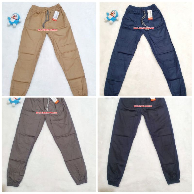 CELANA JOGGER PANTS ANAK DAN DEWASA BAHAN KATUN STRETCH PREMIUM BUAT CEWEK DAN COWOK