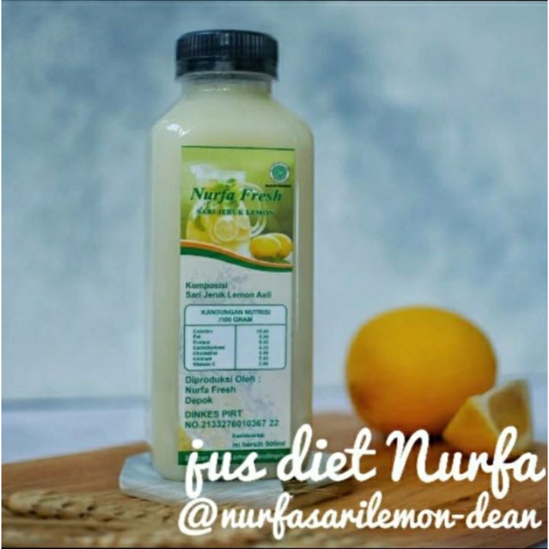 

MINUMAN DIET SEHAT ALAMI Nurfa Sari Lemon 250ml/SARI LEMON ASLI/NURFA