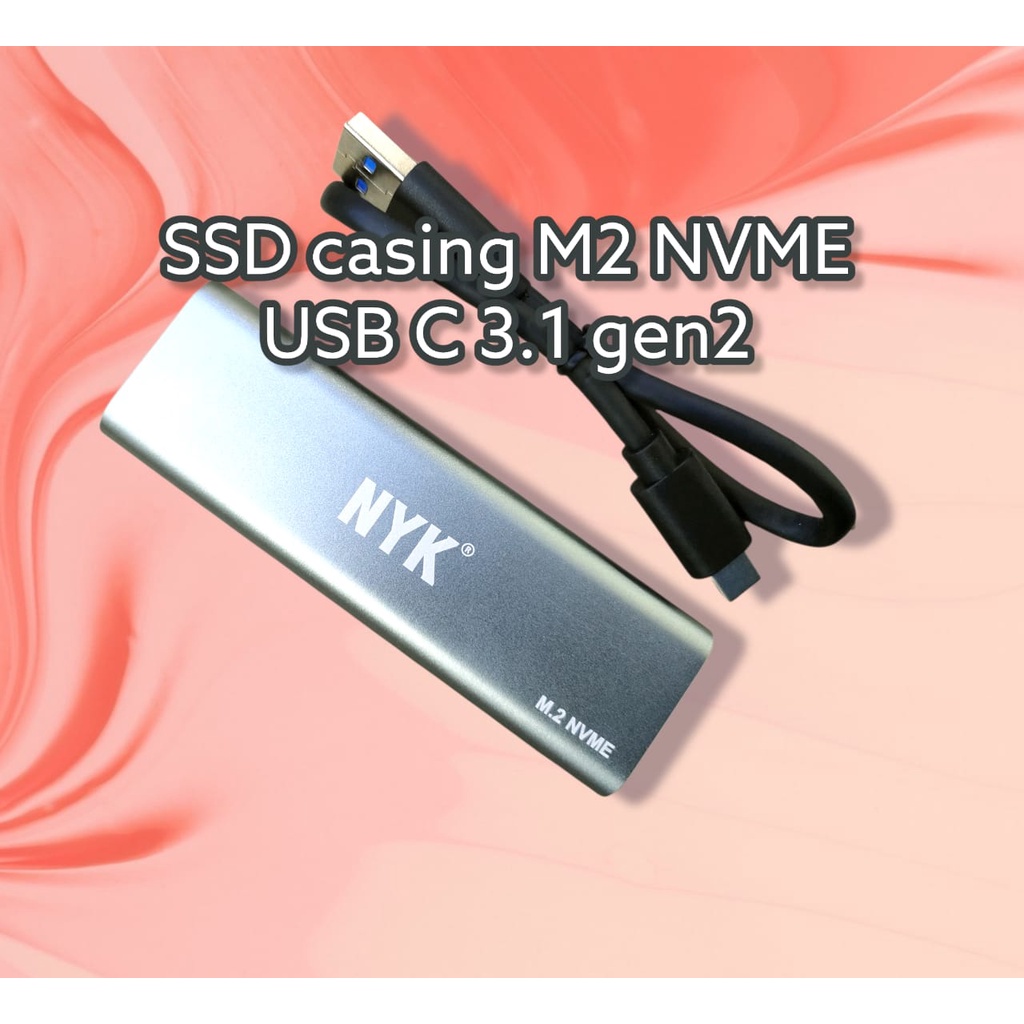 USB 3.1 to M.2 NVME SSD Enclosure - Casing M2 NVME Type C 3.1 - NYK