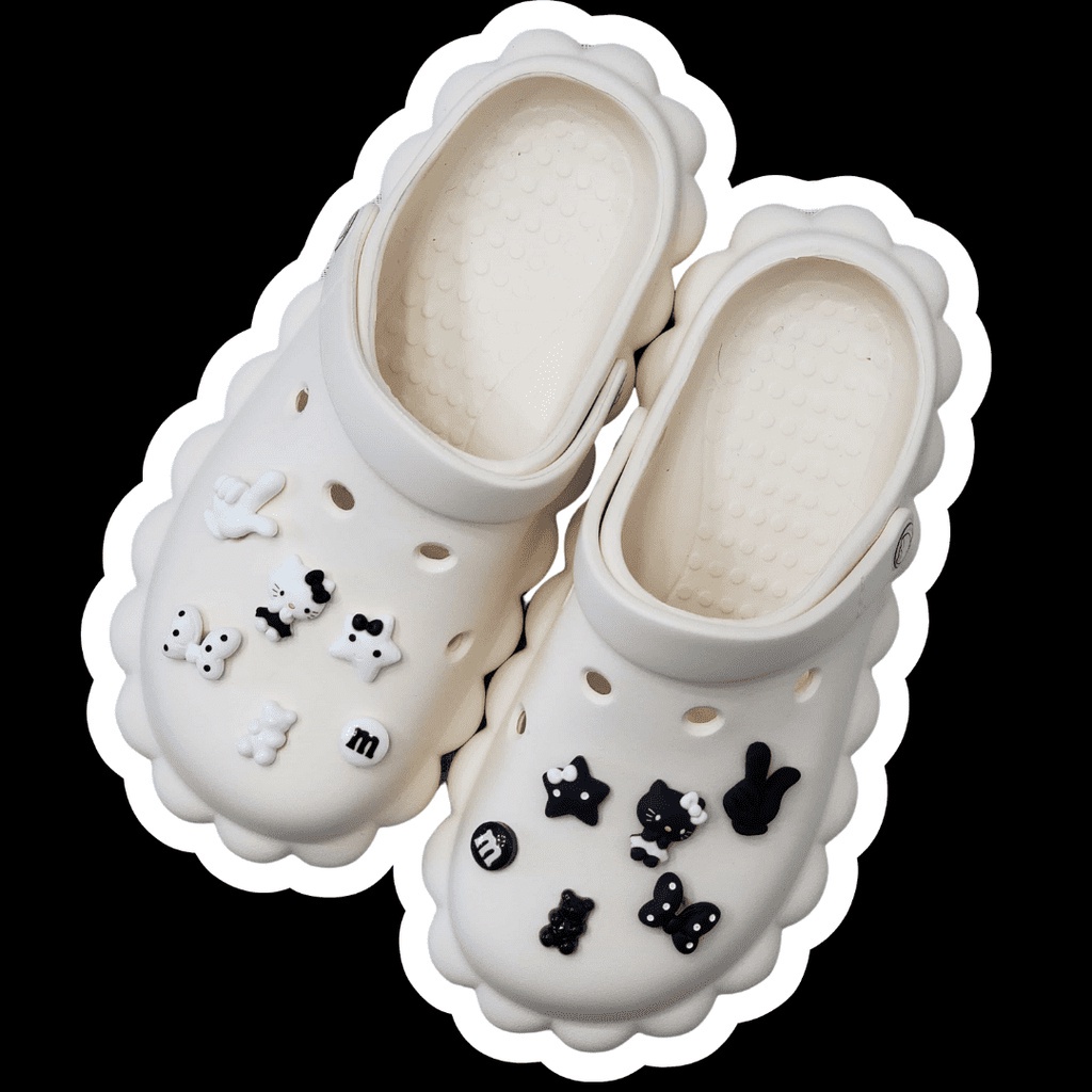 @shinydiy 12pcs Kancing Sepatu Desain Kartun Hello Kitty Winnie the Pooh-crocs / jibbitz / Button crocs / Charm DIY | asesoris wanita｜crocs jibbitz