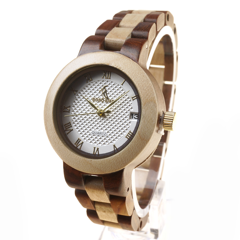 Jam Tangan Kayu Analog Wanita - M19