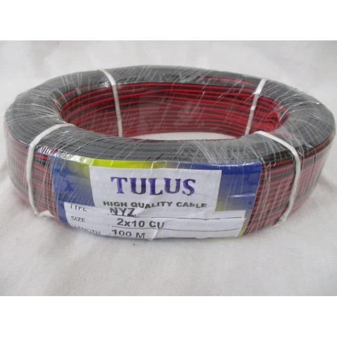 Kabel Audio Serabut 100m /Kabel Listrik NYZ hitam merah 2x10***
