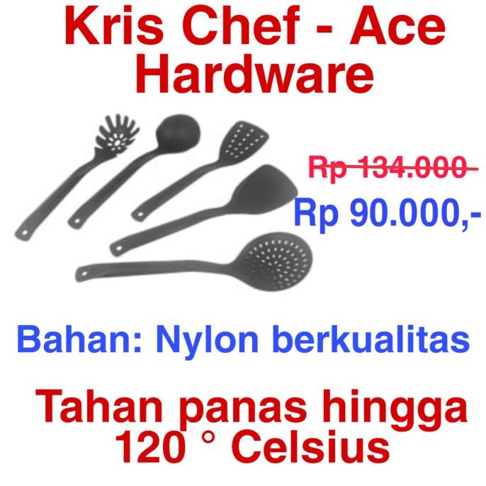 Best Product Kris Chef Cooking Tools Set Isi 5 - Peralatan Masak - Ace Hardware - Paling Dicari