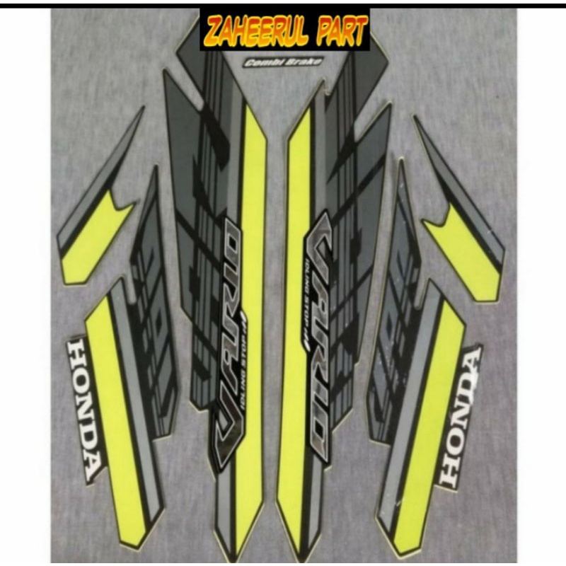 stiker list striping honda vario 125 fi led 2017 warna hijau