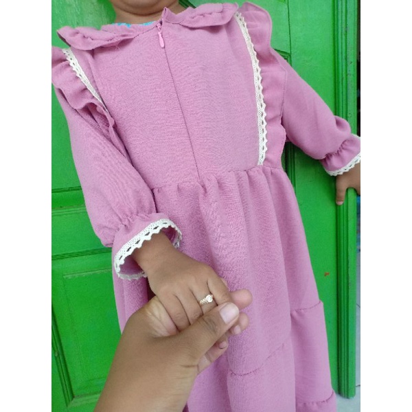 Gamis anak airflow - rayon crinkle