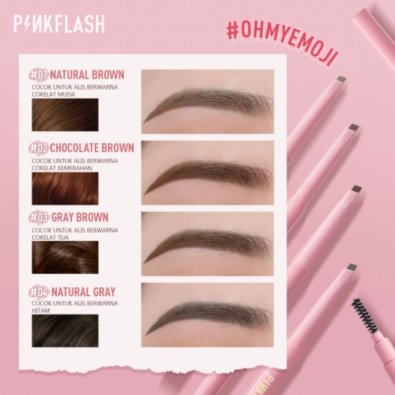 pinkflash waterproof auto eyebrow pencil