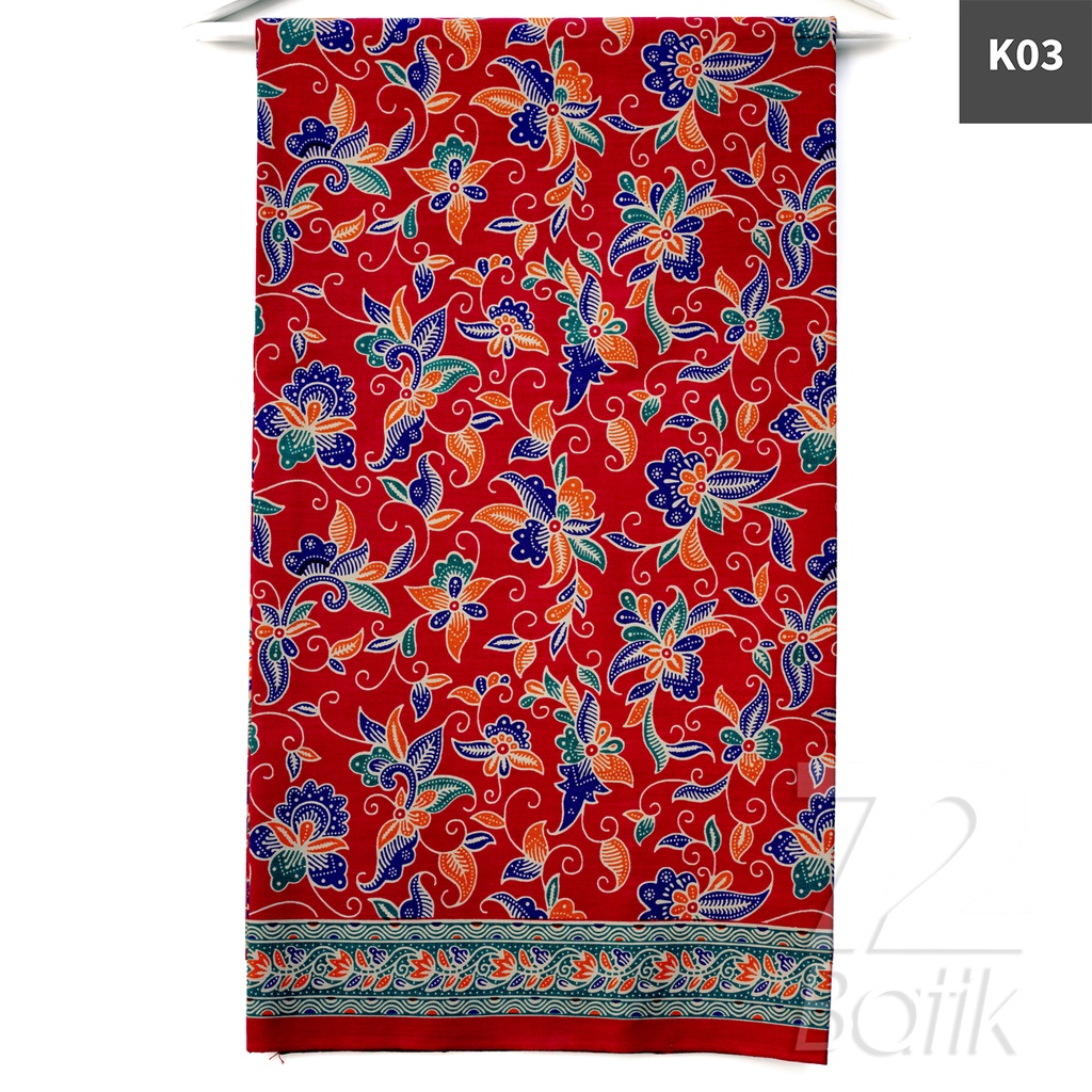 BAHAN BATIK PREMIUM Katun Motif Kembang Warna Hijau Ijo Orange Merah 729656 Cap 72 Jarik Jarit Samping Kebat Panjang Batik Katun Modern Premium Bahan Seragam Batik Pernikahan Kantor Keluarga Murah Kamen Jadi Batik Bali Lembaran