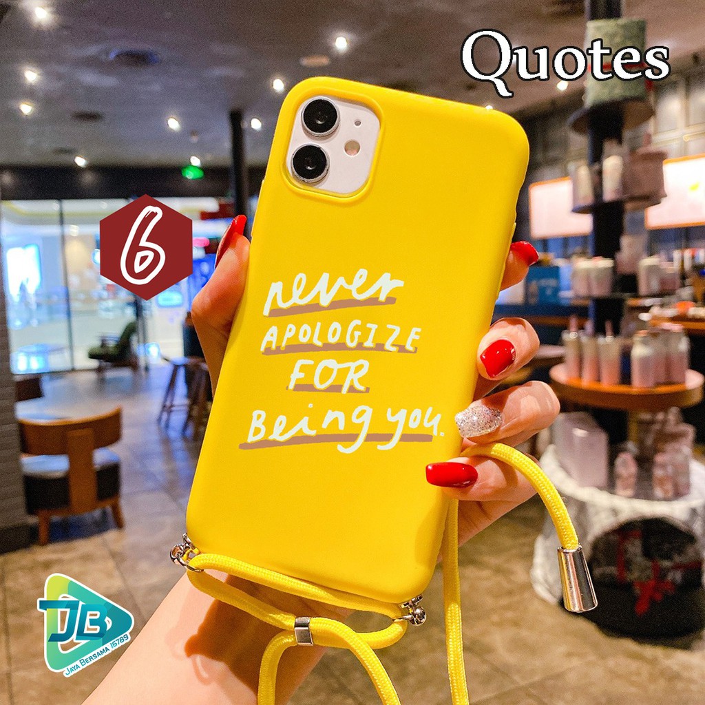 Softcase Slingcase Tali Lanyard Candy QUOTES Xiaomi Redmi 6x Mi A2 6 Pro A2 Lite JB4458