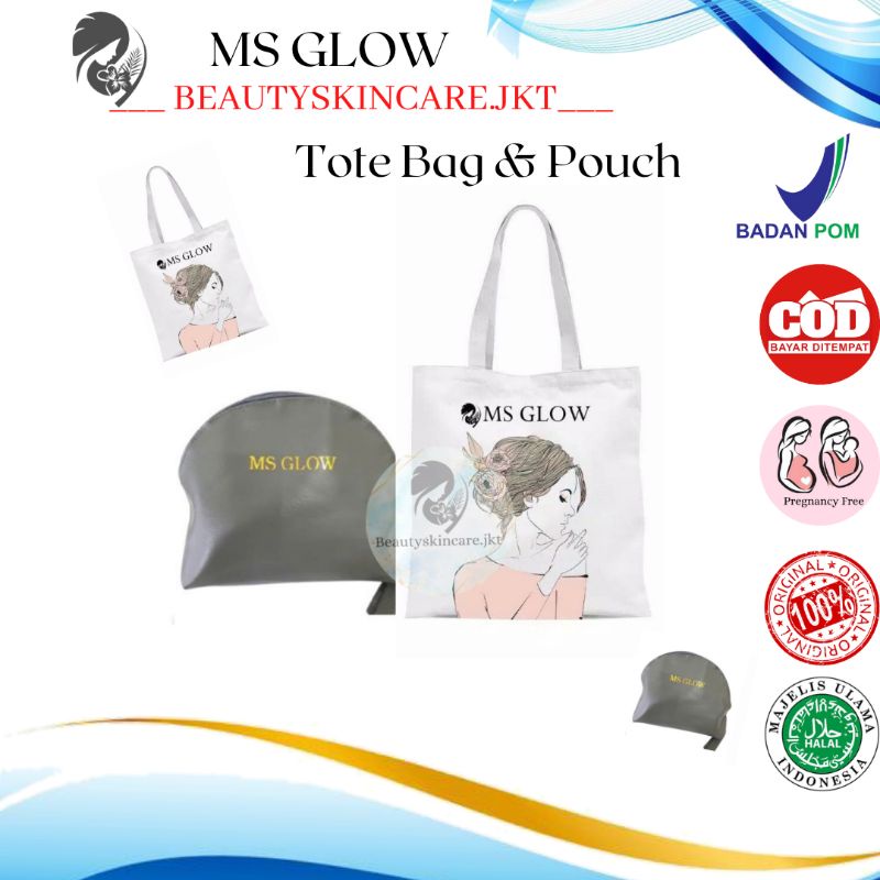 Tote Bag | Pouch Makeup | Pouch Skincare Ms Glow