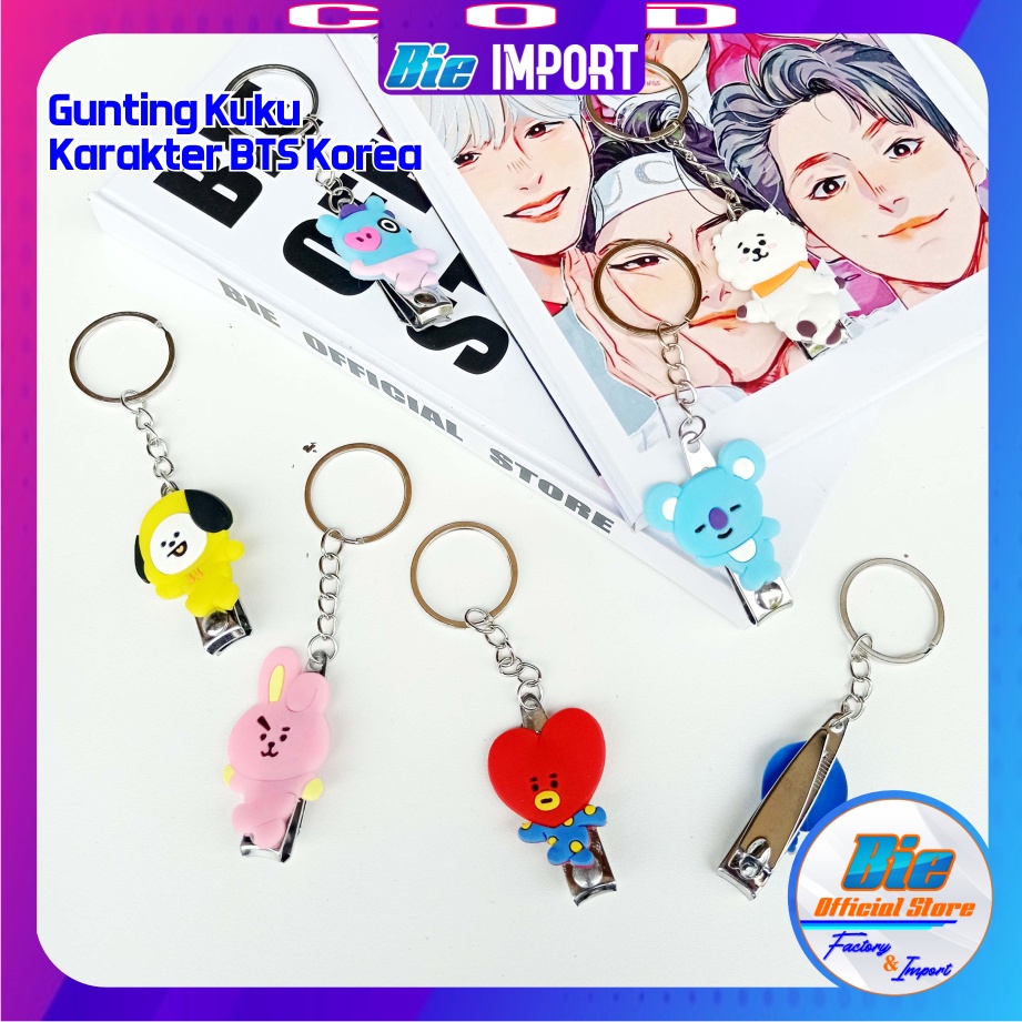 Gunting Kuku BTS Korea 2 in 1 Gantungan Kunci BTS Impor Best Seller