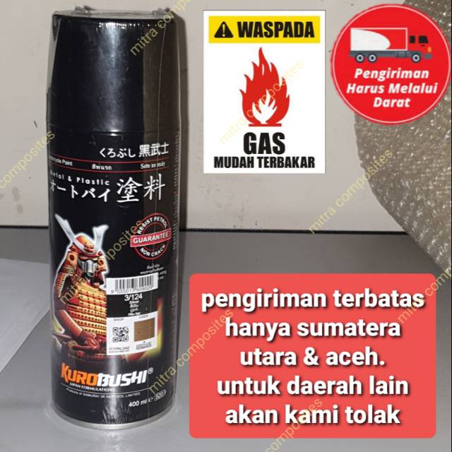 Cat semprot aerosol warna silver samurai paint 124