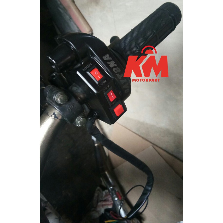 Gas Spontan Daytona 3 Tombol Universal Semua Motor Beat Vario Rx King Vixion R15 NMax Mio Shogun dll