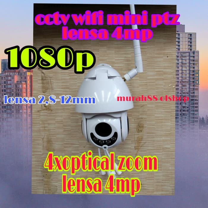 CCTV WIFI MINI PTZ 4XZOOM LENSA 5MP 1080P audio 2way