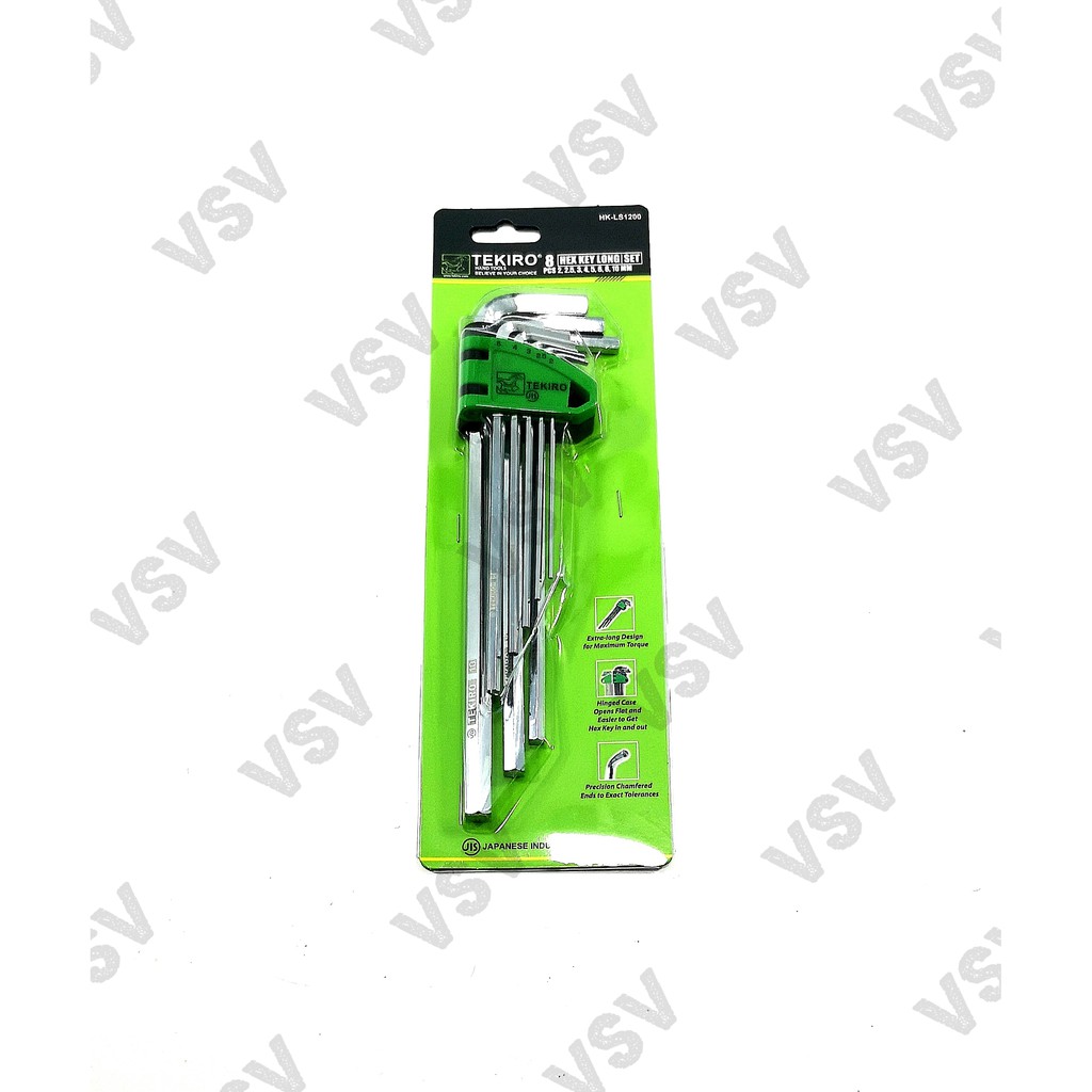 TEKIRO kunci L PANJANG MM set 8pc panjang 2-10mm / hex key long set 8pc