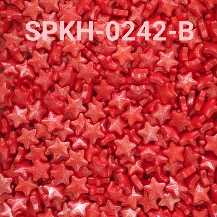 

GR-SPKH-0242 SPRINKLES SPRINKLE SPRINKEL 500GR BINTANG ORANGE MERAH BEST SELLER